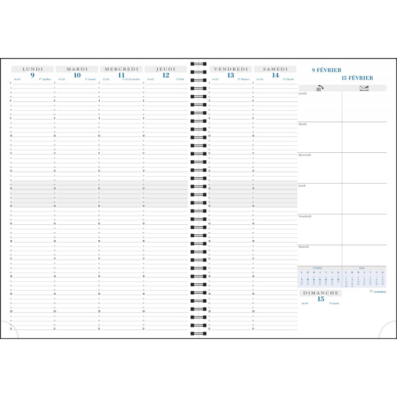 Agenda 2025 à spirale Consultations W 29,7 x 21 cm 1
