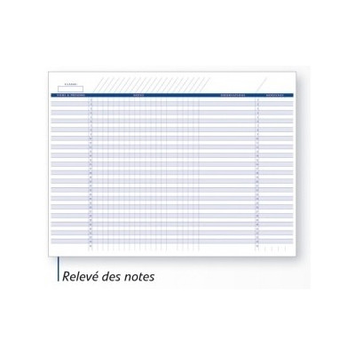  Cahier de Notes Enseignant: Carnet Relevé de Notes