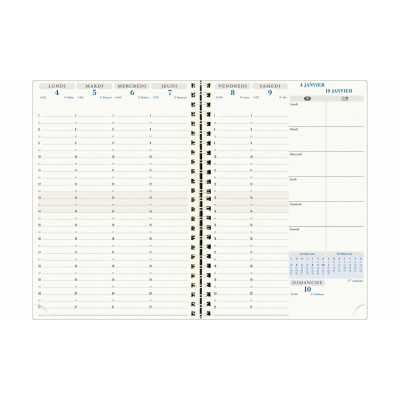 Agenda Work&After Aquarel - 1 jour par page - 10 x 15 cm - disponible dans  différentes couleurs - Exacompta Pas Cher