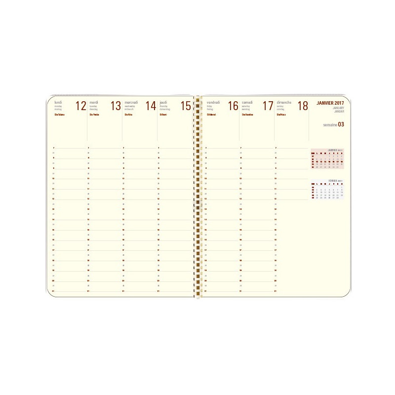 Recharge pour agenda semainier All in one - 15 x 21cm - Septembre