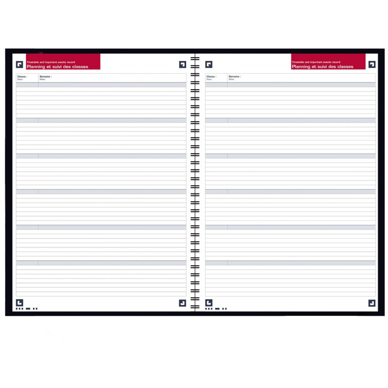 Agenda 2025 Du Professeur OXFORD Teacher 21x29,7cm - 8 Classes ...