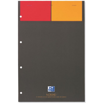 Oxford Lot de 3 Bloc-Notes Agrafés Format A4+ (21 x 31,5cm) 160 Pages  Petits Carreaux 5x5mm Perforées Couverture Orange