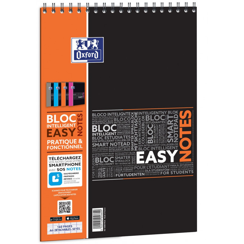 Oxford Cahier Bloc-notes collège A4+, vierge, or…