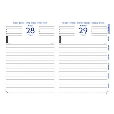 Agenda journalier 12 x 17 cm 1 jour par page