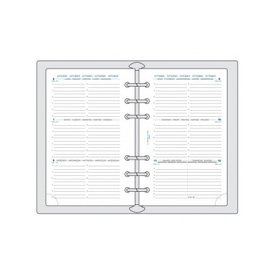 Exacompta Exatime 17 - Recharge pour organiseur - 1 semaine sur 2 pages à  la verticale - 9,8 x 17,2 cm Pas Cher