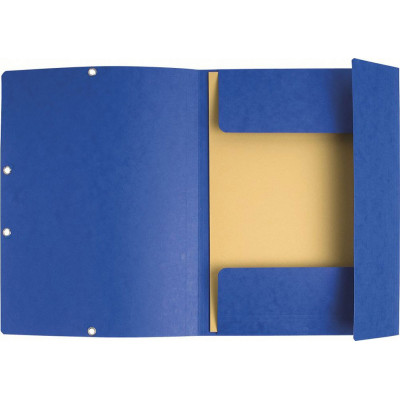 Elba 100200906 chemise cartonnee a4 3 rabats avec elastique bleu
