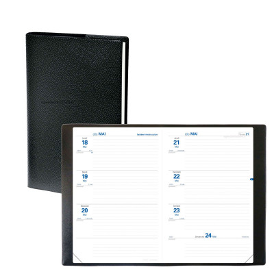 Agenda semainier QUOVADIS Texthebdo 16 x 24 cm - 1 semaine sur 2 pages